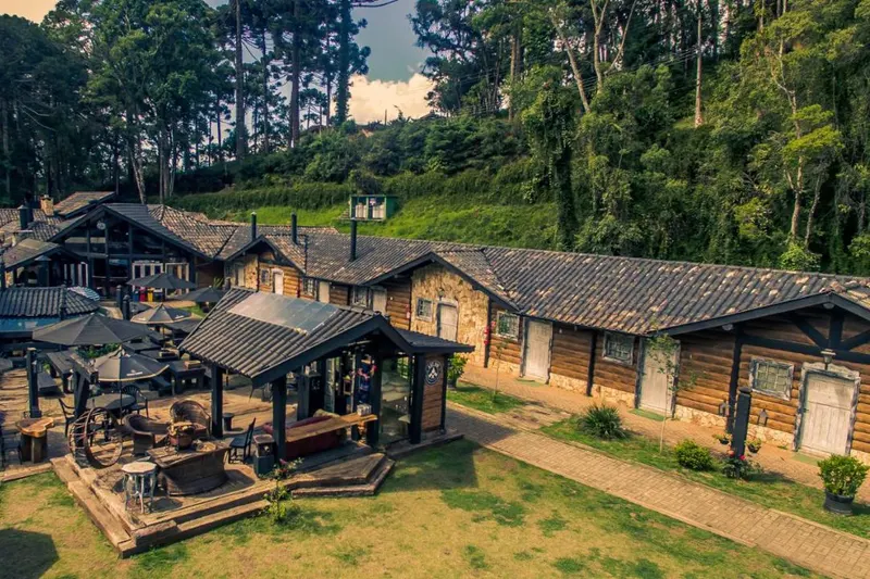 Área externa de Art BBQ Lodge