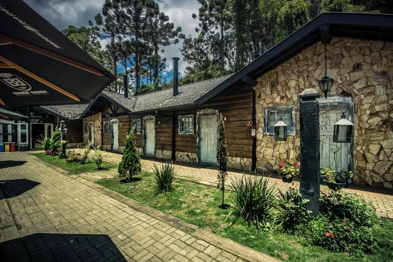Área externa de Art BBQ Lodge