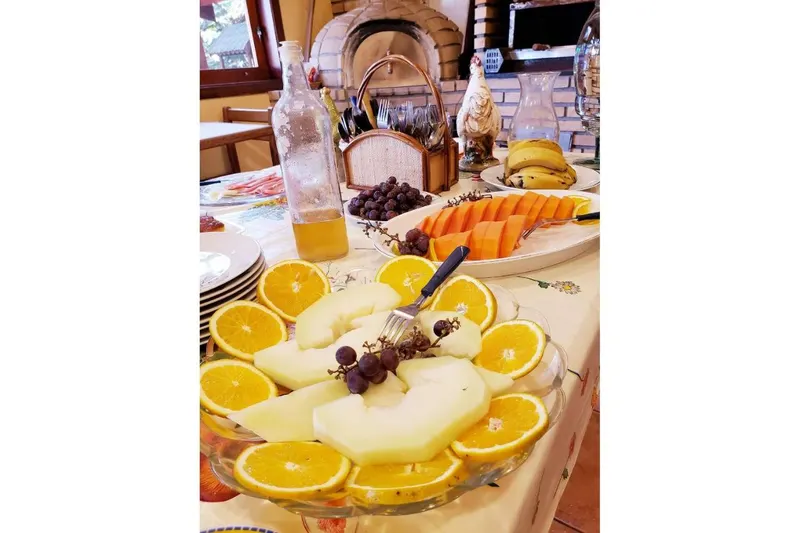 Café da manhã e refeições em Mansao Austriaca Guesthouse